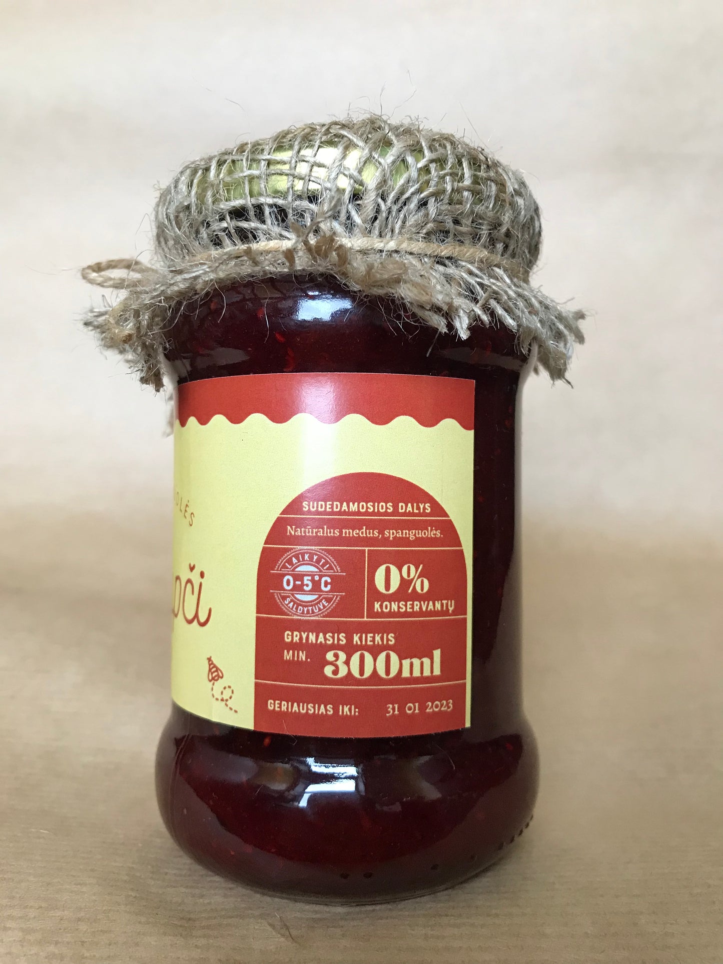 Pureed cranberries with honey "No APČI"