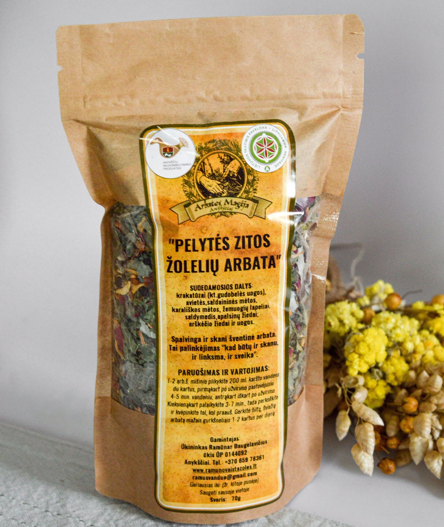 HERBAL TEAS "PELYTĖS ZITA HERBAL TEA"